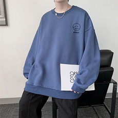 圆领卫衣男大码加厚加绒长袖t恤男S6072-P28加绒款-P33，男装卫衣，电商A040
