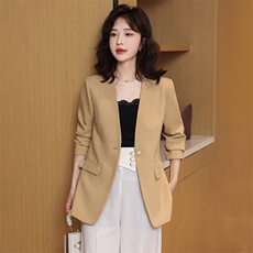 西装外套女2025春秋新款气质时尚休闲减龄炸街设计感百搭西服上衣，女装短外套，时尚俏佳人
