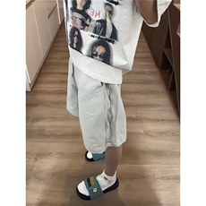 W44-P45美式宽松短裤男生运动休闲纯色夏季百搭简约上衣，男装牛仔裤，星座617A-1（原B318A）