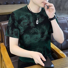 25193-P40夏季时尚休闲T恤男打底衫商务休闲圆领渐变打底衫，男装T恤，电商D310B-1