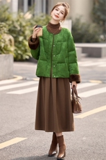 套装女2025新款春秋冬季穿搭一整套小香风高领打底衫半身裙两件套，女装套装/套裙，沁沁公主
