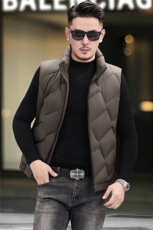 2025新款冬季立领90绒子白鸭绒羽绒服马甲中年男装加厚羽绒服马甲，男装羽绒服，钱塘723