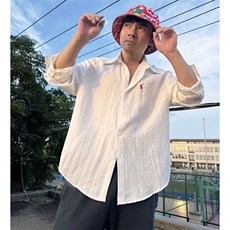 TS1慵懒风学院男女休闲长袖棉麻衬衫风透气凉爽高质量舒适潮，男装衬衫，星座115A(原星座507）