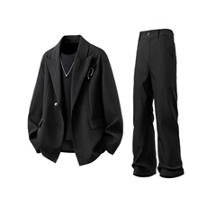 西装96%聚酯纤维4%氨纶M-5XL大码XF78141P85控139西裤XF78151P45，男装西服套装，星座226-2