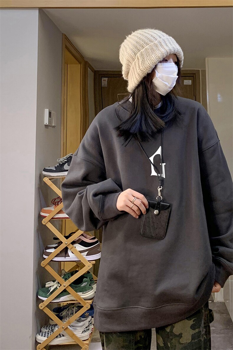 中性风！抖音直播高品质重磅卫衣男圆领卫衣女XW388-P45,男装卫衣,电商B371