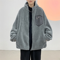 男装冬装羊羔毛棉服港风男女情侣宽松棉衣外套M08935-P55，男装棉衣，星座308B-2