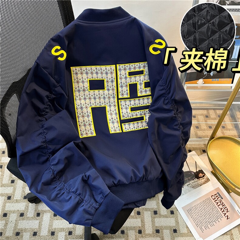 【网图】M8091ZZ-特80美式字母刺绣飞行员棒球服夹克加棉外套,男装夹克,星座1007（原301D）