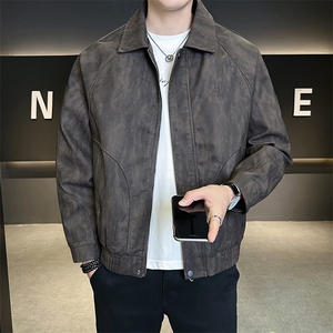 美式皮衣外套男秋季2025新款机车飞行员皮夹克A313-K275118-P155图片