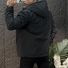 (网图)刺绣连帽轻奢棉服外套休闲潮流防风保暖313B-JK5633-P90，男装棉衣，星座313B