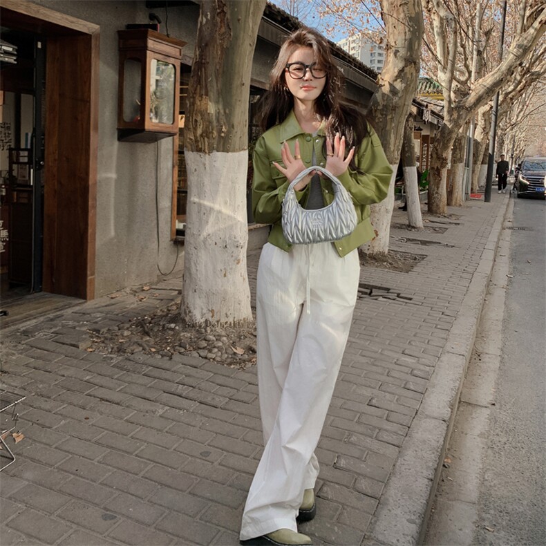 2025年春季机车服现货高品质皮衣外套,女装皮衣,臻衣坊