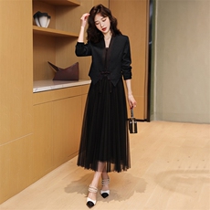 现货2024春装法式小香风上衣新中式风气质复古撞色设计盘扣套装，女装套装/套裙，火爆靓佳人