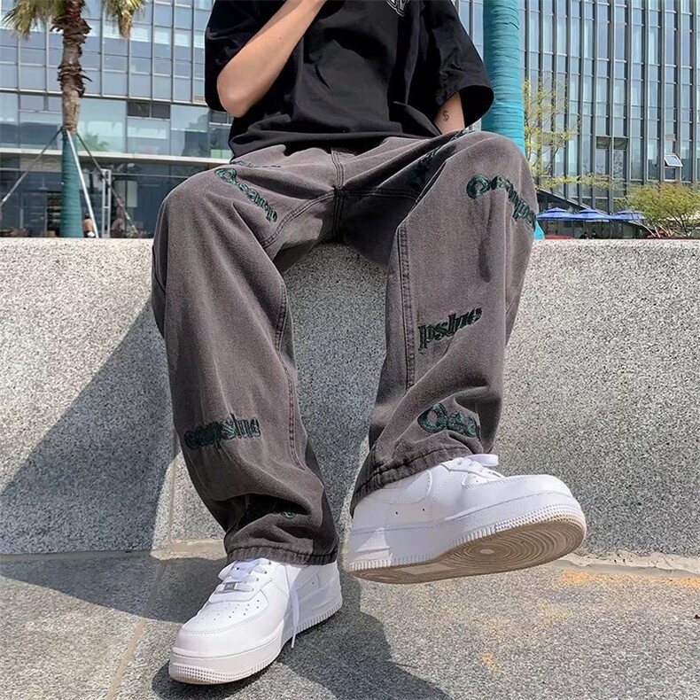 潮流春季牛仔裤男牛仔长裤刺绣牛仔裤C855P45,男装牛仔裤,星座1116-2