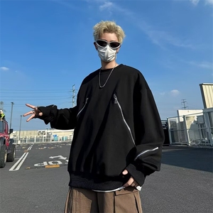 高街卫衣男士韩版潮流痞子帅气宽松拉链2024秋冬ins外套WB313-P46图片