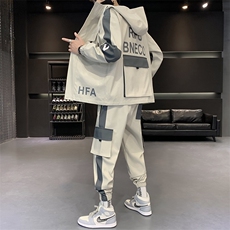 秋季男士套装休闲运动服帅气搭配一套工装夹克外套D05/90，男装夹克，电商B226-2（原B217-2）