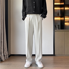 冰丝垂坠感休闲长裤男秋季小西裤大码西装裤子217-2-HK2358-P45，男装西服套装，星座217-2