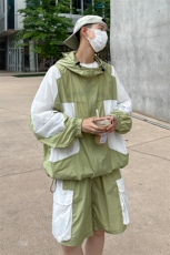 夏季撞色夹克衫防晒服套装运动风时尚防晒衣男XZ514-2-1611-P98，男装防晒衣，星座514-2(原B239)