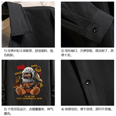 长袖衬衫男士大码宽松衬衣男寸衫砖墙CS15281-P38，男装衬衫，电商A040A