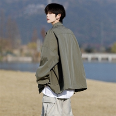 8XL-M轻薄透气防晒衬衫廓形外套大码夏季冰丝多口袋衬衣JK5203P50，男装夹克，电商B238