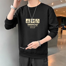 外贸跨境现货主推2025秋装新款潮流男士印花圆领卫衣大码F187-P15，男装卫衣，星座1816-2（原1210–2）