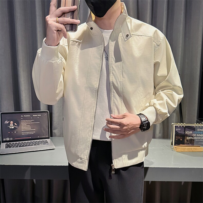 新款社会小伙时尚工装夹克男店主秋装外套男JK87-P78控128黑色,男装夹克,星座301B-1