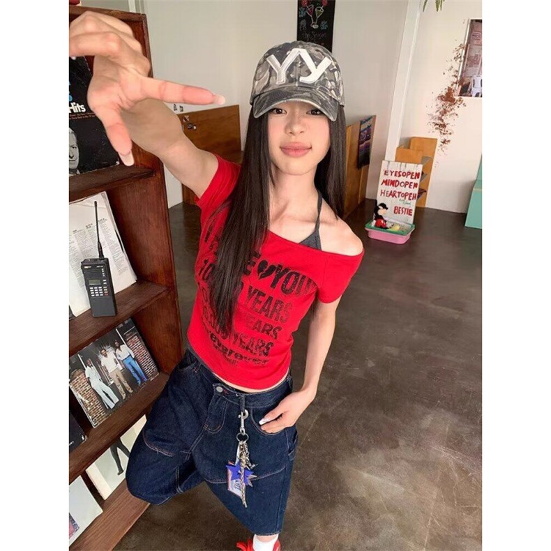 甜酷辣妹复古牛仔短裤女2025年夏季新款刺绣设计感显瘦超短裤,男装牛仔裤,星座506A