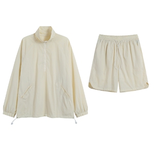得物\唯品二开 速干防晒服+沙滩短裤运动休闲套装 TZ1280特批P55图片