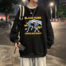 S6304-P28秋季圆领卫衣男大码韩版宽松长袖外套，男装卫衣，电商A040
