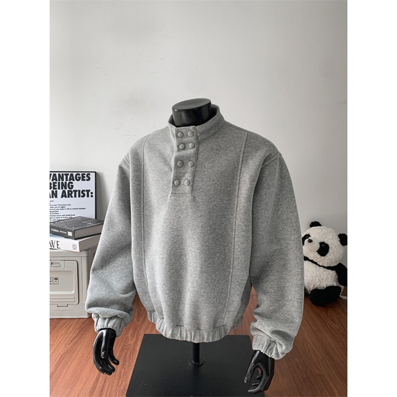 W85101P55控88假模高品质多扣子拼接卫衣男，男装卫衣，电商B205