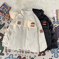 美式赛车PU皮棉衣男冬季加厚ins潮流立领宽松立领棉服W7974-P92，男装棉衣，星座512-4