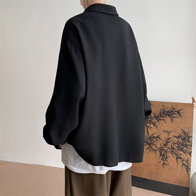 现货CS7137-P35特无差价控60大码新中式复古宽松休闲衬衫,男装衬衫,电商D232