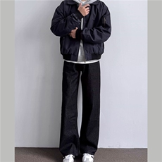 JK711-尺码M-3XL-P45现货!美式飞行员夹克工装外套高短款棒球服，男装夹克，星座1811B