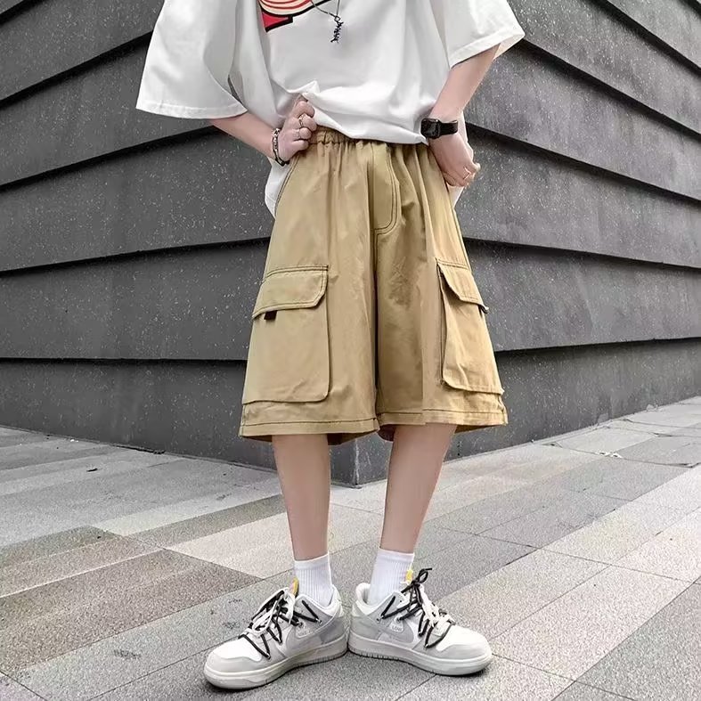 工装短裤男韩版潮流高街帅气2026夏季新款ins宽松五分裤K3381-P28,男装牛仔裤,星座412