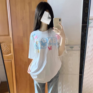 万针全刺绣工艺抖音得物高品质260克重磅纯棉双纱美式高街短袖T恤图片