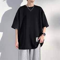 T902P30光影墙重磅350克休闲时尚潮牌半袖男士宽松T恤短袖上衣，男装T恤，电商A026-1