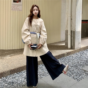 浅黄色韩系松弛感休闲风衣外套女2025秋季新款气质减龄超好看大衣图片