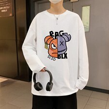 ！秋季打底衫男卫衣男潮流圆领纯棉长袖T恤男CX294-P25，男装T恤，电商B371