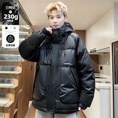 冬季加厚羽绒服男连帽印花字母羽绒衣外套潮青年A266-88686-P180，男装羽绒服，电商A266