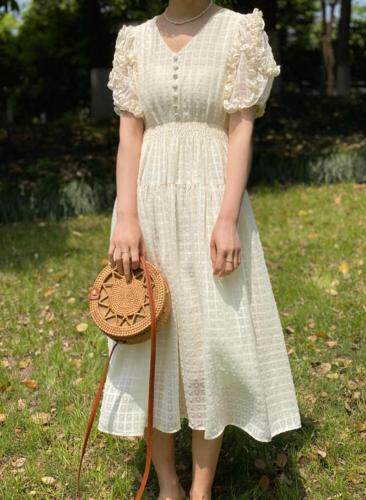 小灯笼袖连衣裙，女装连衣裙，Must Bloom绽放