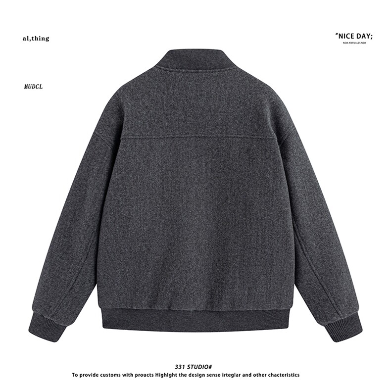 平铺~广检新标90白鸭绒冬季美式毛呢休闲羽绒服外套E066/P188,男装羽绒服,电商B331