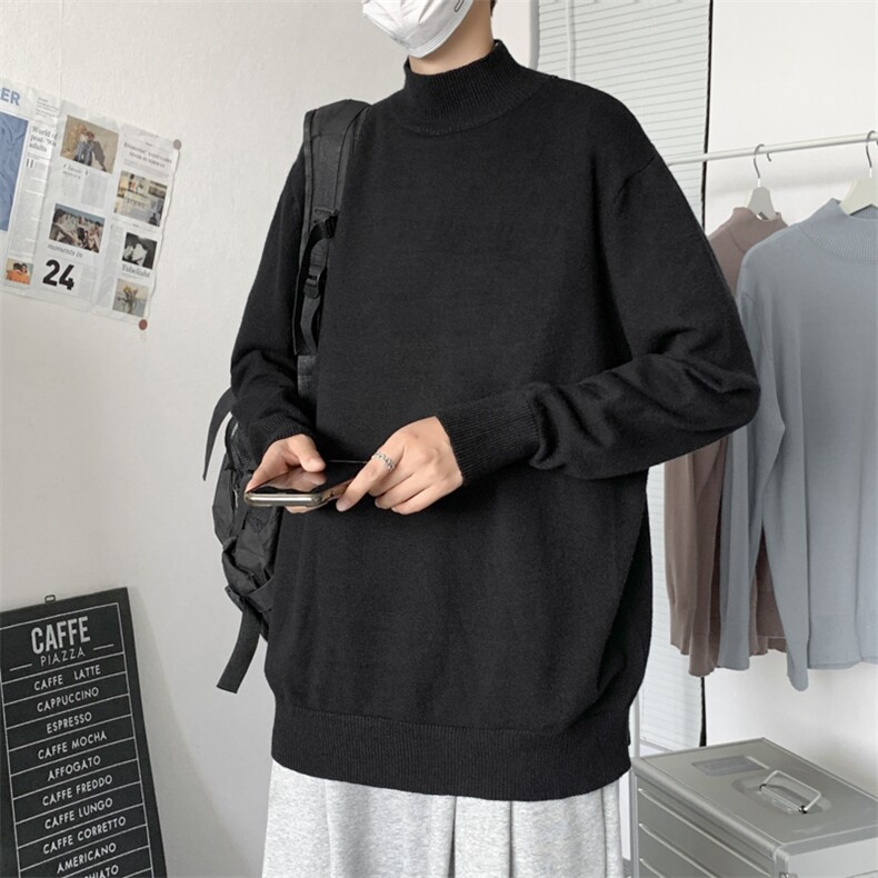 半高领毛衣男高质量秋冬柔软纯色圆领针织衫M06P50,男装针织衫/毛衣,星座1116-2