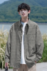 CD5493改长袖C5537特批P32无差价秋季新款大码复古格子衬衫外套男，男装衬衫，电商A001