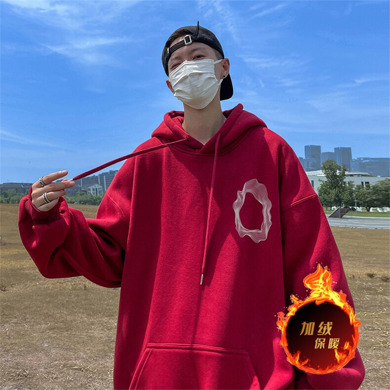 数据500克重磅秋冬美式加绒加厚卫衣外套Y256常规特P35绒P40,男装卫衣,电商A486