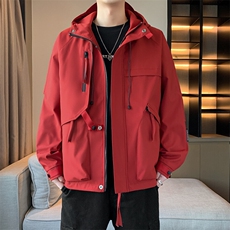 2025春款美式连帽服夹克男港风复古工装外套JK0136-P85，男装夹克，星座308B-2