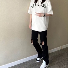 美式机能冲锋裤男春秋直筒牛仔裤潮牌痞帅炸街工装裤子RK3032-P32，男装牛仔裤，星座412-3