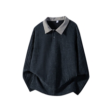 加绒加厚卫衣千鸟格长袖t恤polo打底衫504-T503-特P28（加绒P33），男装T恤，星座504