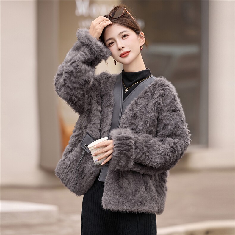 2025新款2C256-650-P255-K355时尚休闲舒适皮草外套,女装皮草,2C256