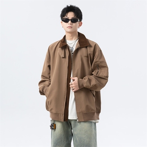 潮流底率巴恩风撞色翻领夹克男 xh103-特p75图片