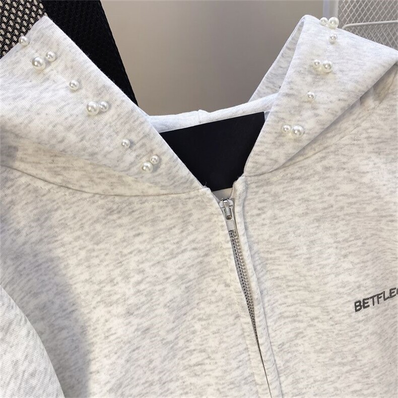 钉珠刺绣结构设计重磅秋冬全棉高品质美式高街连帽卫衣外套Y7813,男装卫衣,电商A486