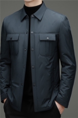 2025新款中青年时尚休闲工装棉衣男士冬款中年翻领棉服外套，男装棉衣，钱塘723