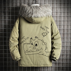 MM48136-P130冬季大毛领棉衣男士大码加厚棉袄男棉服网格挂拍，男装棉衣，电商A040A